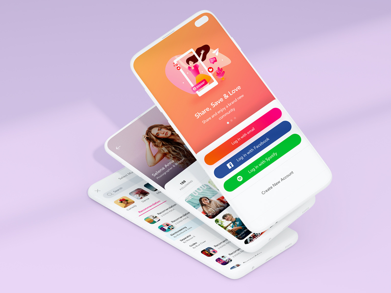 Video App For iOS app card design experience illustration ios login mobile music profile ui user ux video web