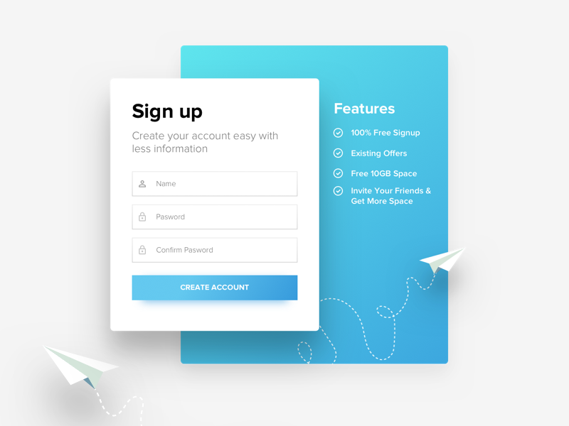 Design 001 | Signup form | Daily Design+Code