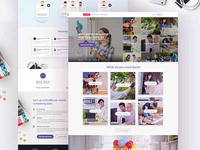 Savitasker Design and Developed design experience find work home landing page task ux web website