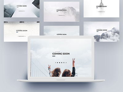 Freebie - Coming Soon Responsive Template clean minimal white background coming soon design ui ux responsive free freebie pages template web website