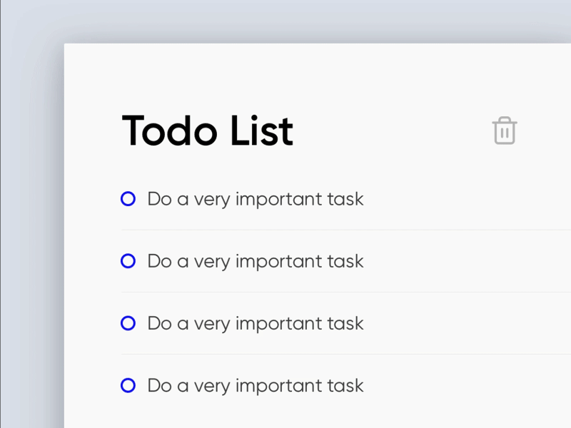 To-do List Interaction UI Animation animation concept clean white gif todo list app website todolist ui ux interaction minimal web design graphic prototyping
