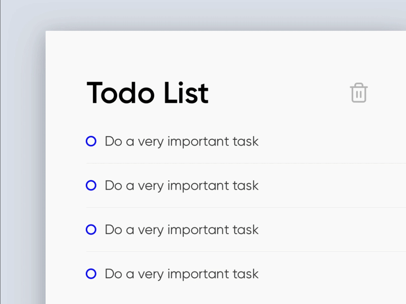 To-do List Interaction UI Animation concept clean white web design graphic prototyping todo list app website ui ux interaction minimal todolist gif animation