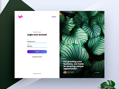 Split hero design - landing page