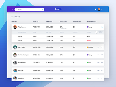 POS Search -  Dashboard