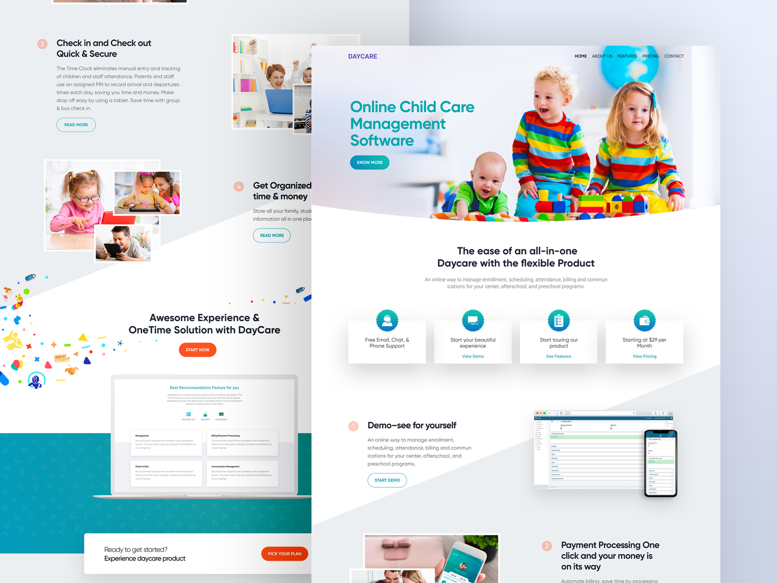 Daycare Website by Faizur. on Dribbble