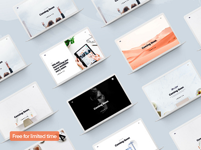 Freebie - Comingsoon pages website app card design free freebie interface landing layout minimal page product ui ux web website