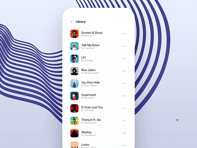 Music Experiment Interaction aftereffects app cover flinto interaction ios micro animation minimal motion music player sketch ui ux white