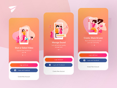 Onboarding Login Screens