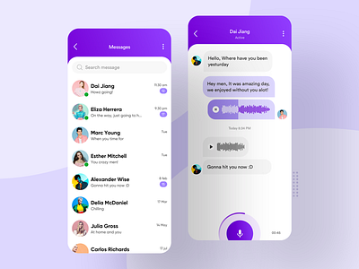 Messaging App UI Freebie