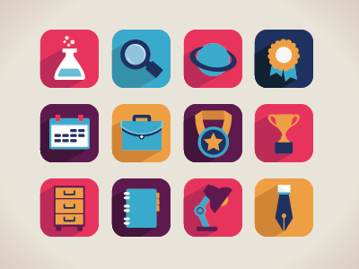 Flat icons education flat icon vector