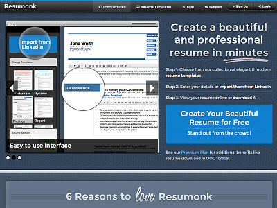 Resumonk v2.0 responsive resumonk rwd ui webapp website