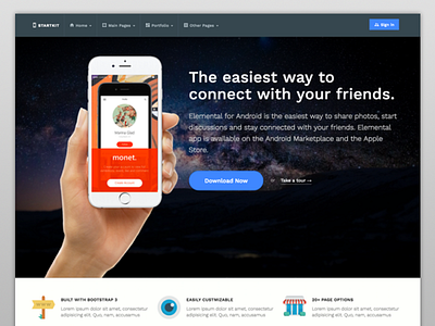 StartKit - Bootstrap Template for Startups & Businesses bootstrap business landing page startup template