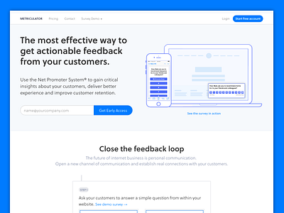 Metriculator Landing Page beta bootstrap home html landing saas