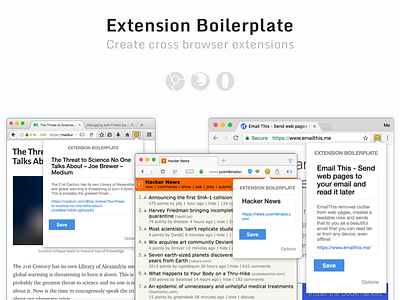 Extension Boilerplate chrome extension css firefox js open source sketch