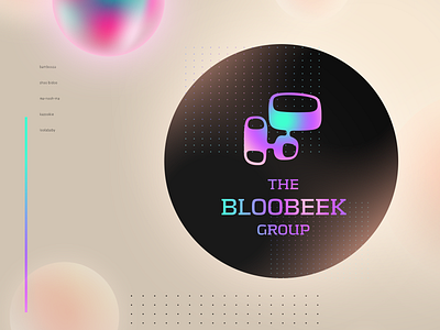 Logo Kit-Bloobeek Group branding colorful design gradients icon illustration line art logo minimal new age geometry vector