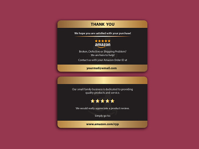 Amazon Thank You Card