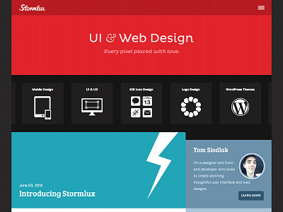 Stormlux - UI & Web Design