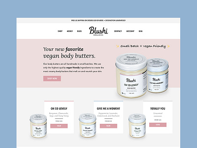 Blushi Organics | Website