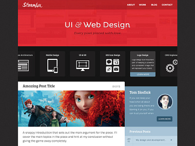 Stormlux Website freelance freelance design freelance web home red stormlux ui