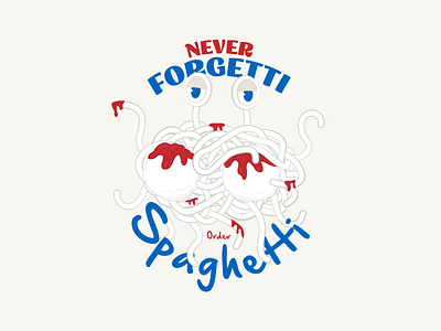 Never Forgetti About Spaghetti design flat illustration illustration vector