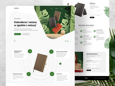 Eco Product Landing Page adobe xd branding graphic design landing page landing page ui notebook plant uidesign ux