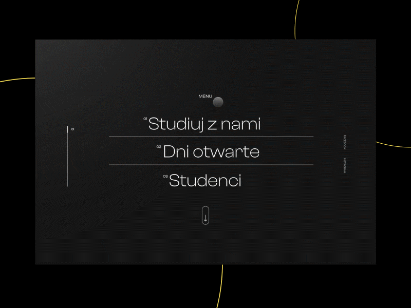 Art School Menu Animation after effects animation figma interface microactions minimal motion graphics navigation protopie ui