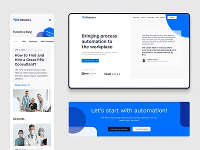 Automation Page Website Animation adobe xd blue branding minimal motion motion graphics technical ui uidesign webdesign wordpress