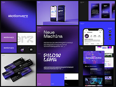 Motionverz Branding blue branding cards composition crypto gradient grain logo motion graphics purple ui web3