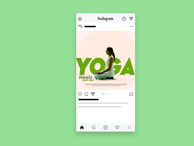 Yoga || Meditation - Heal your soul banner graphic design instagram post meditation mind work social media social media banner social media design