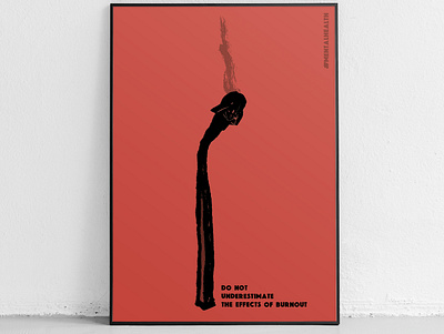 Burnout burnout depression design drawing illustration mentalhealth poster socialposter starwars typography vader