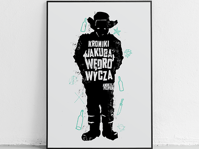 Chronicles of Jakub Wędrowycz black book drawing illustration plakat poster typography