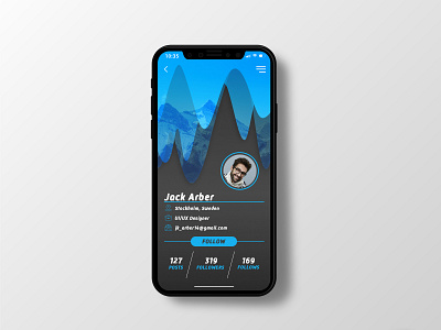 User Profile app dailyui design minimal ui ux