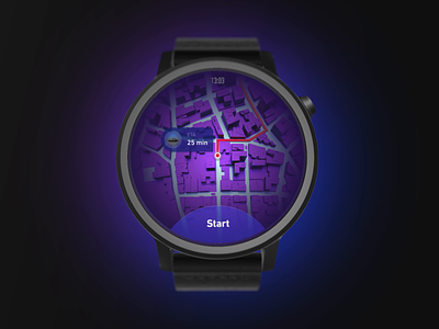 Smartwatch - car management 3d animation app apple application automotive car map motion navigaton smartwatch ui user interface ux watch wearable