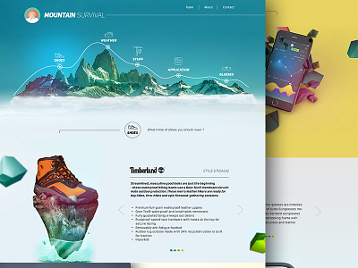 Mountain Survival app concept mountain survivale ui ux weather website