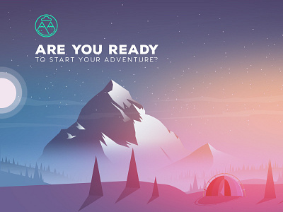 Are you ready adventure illustration mountain survival ui