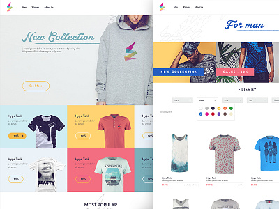 ApparelCO - shop apparel shirt shop site size ui ux website