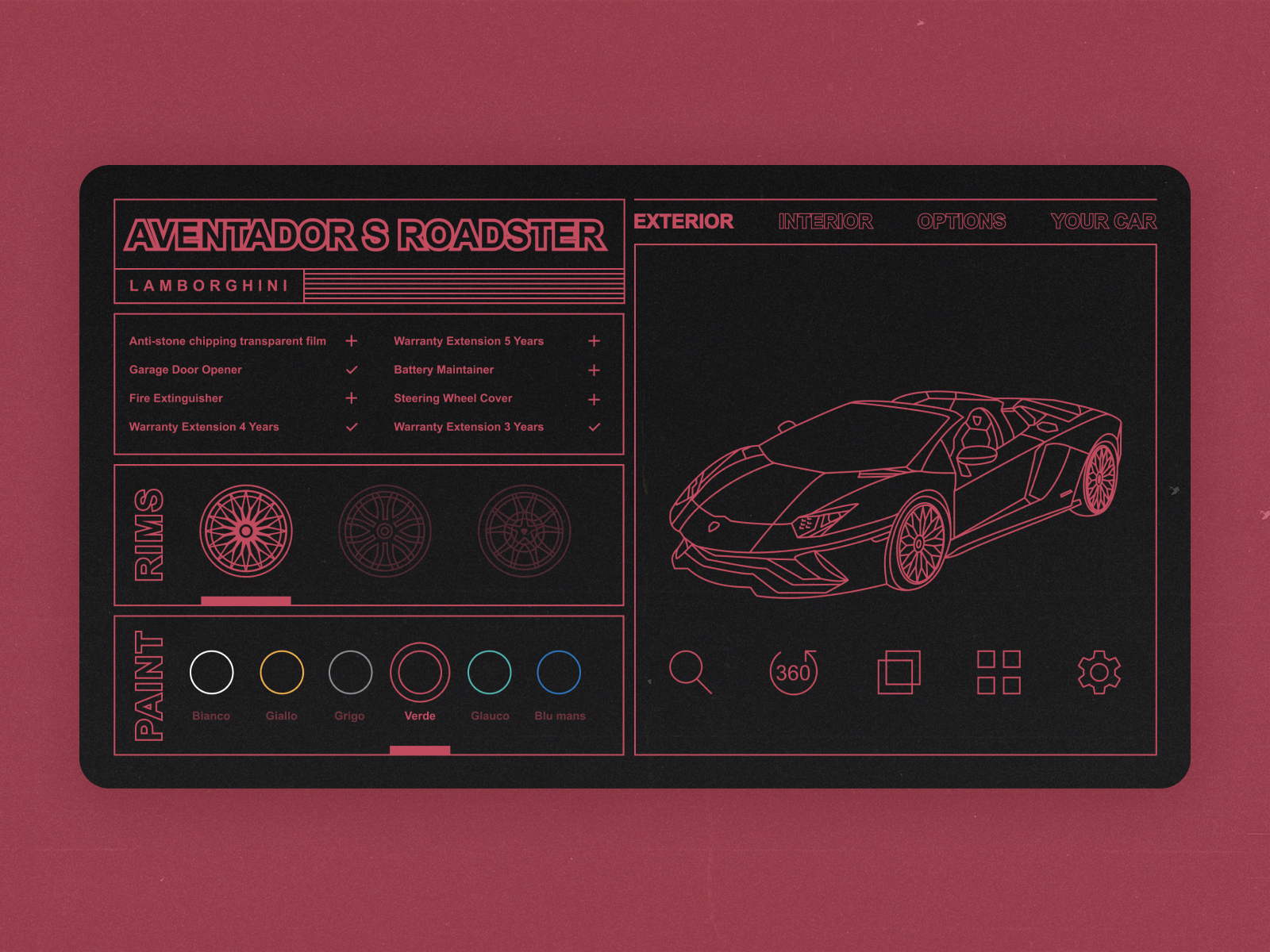 Lamborghini Configurator by Наталья Ермоленко on Dribbble