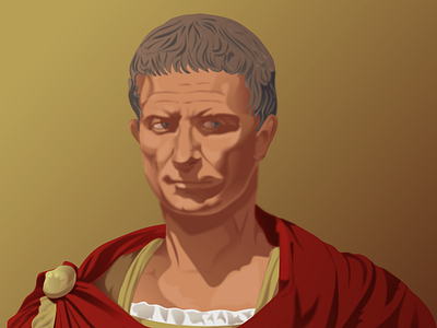 Gaius Julius Caesar antique caesar illustration julius red roman rome vector
