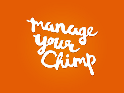 Manage Your Chimp brush pen brush script hand lettering lettering logo type