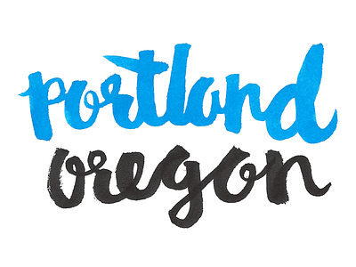Portland Oregon brush lettering brush script brushlettering brushpen oregon portland