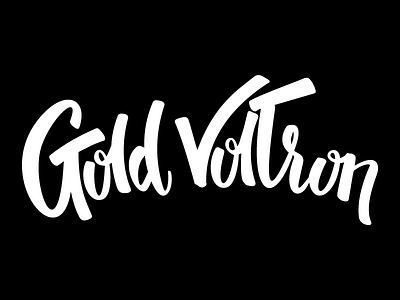 Gold Voltron Logo brush lettering brush pen calligraphy gold voltron hand lettering lettering