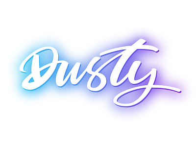 Dusty brushlettering brushpen calligraphy logo vector