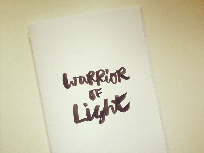 Warrior of Light Handmade Notebook brushlettering brushpen calligraphy lettering notebook