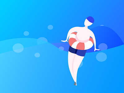 swimming animation design illustration ui