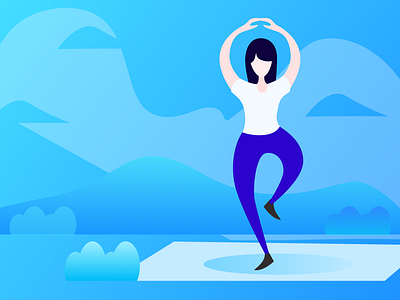 yoga animation design illustration ui