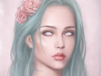 Siren digital drawing eyes girl hair illustration mermaid painting pastel