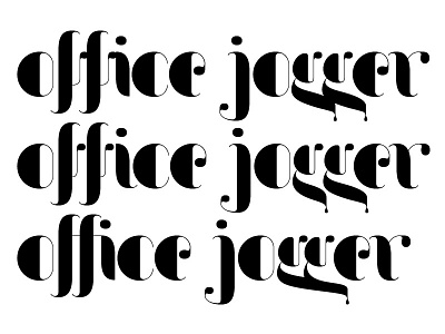 Office Jogger lettering ligature ligatures type type design typography