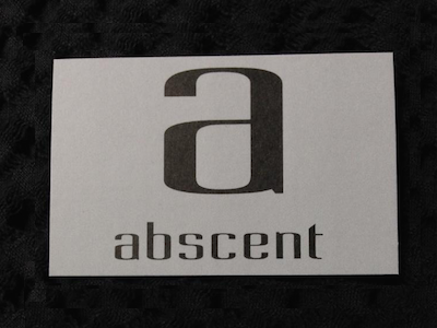 abscent businesscard (back) typography business card