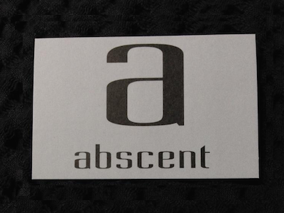 abscent businesscard (back) business card typography