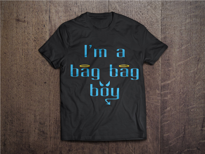 Bag Bag Boy T Shirt custom type mockup t-shirt